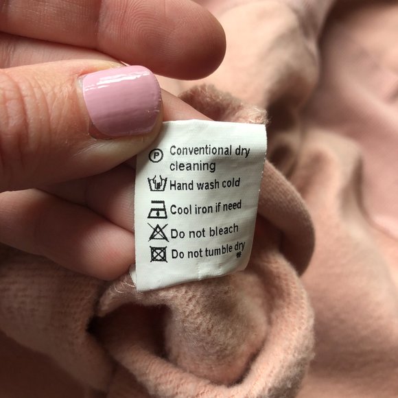 Blush Pink Oversized Long Cozy Hoodie Size Small - Picture 8 of 11